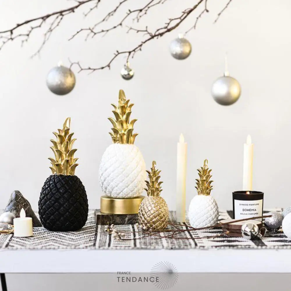 Ananas à Poser En Or Trempé | France-Tendance
