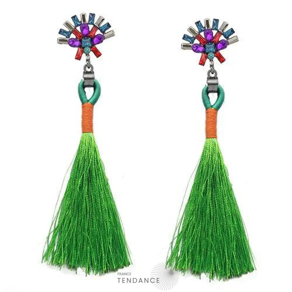 Boucles D’oreilles Boho à Franges | France-Tendance