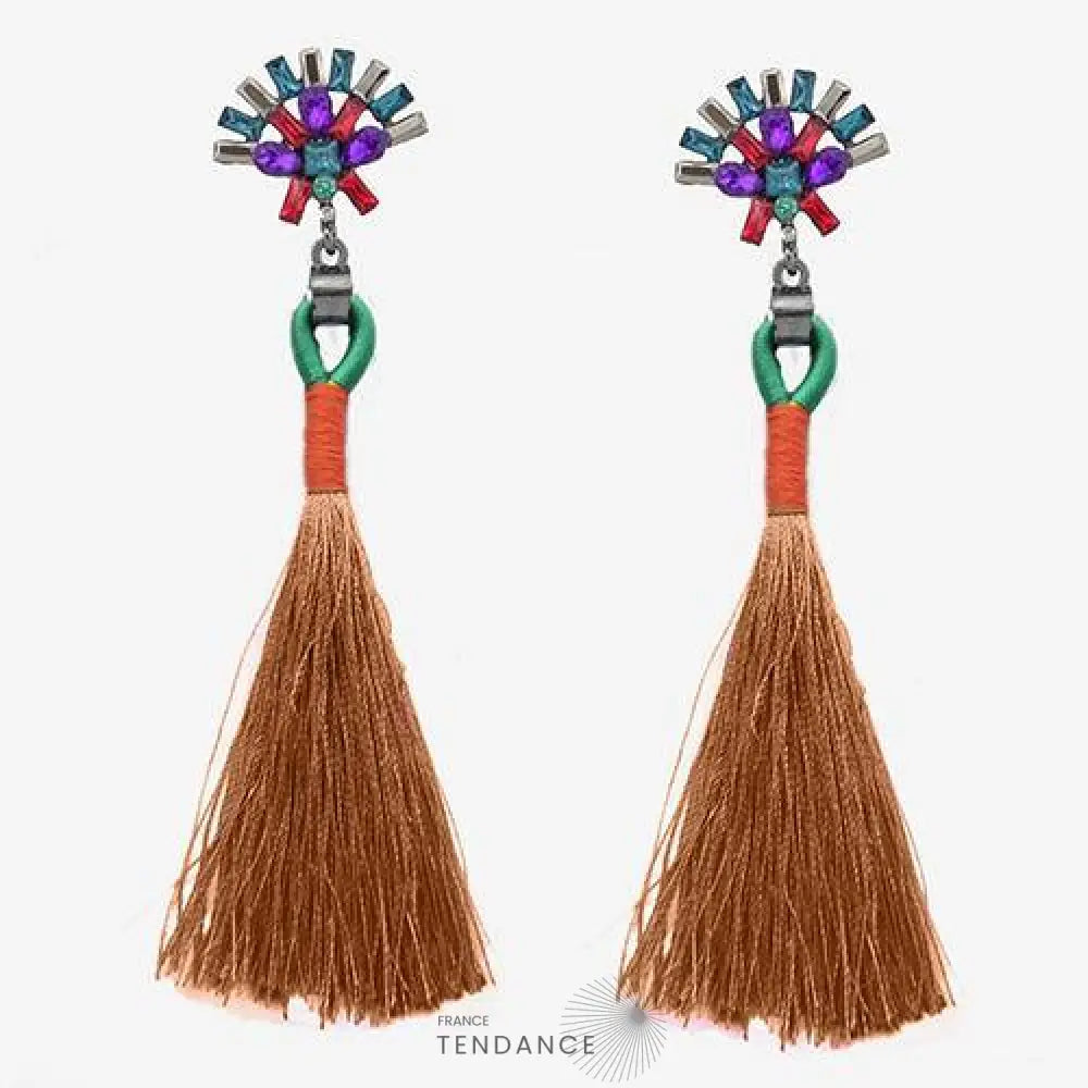 Boucles D’oreilles Boho à Franges | France-Tendance