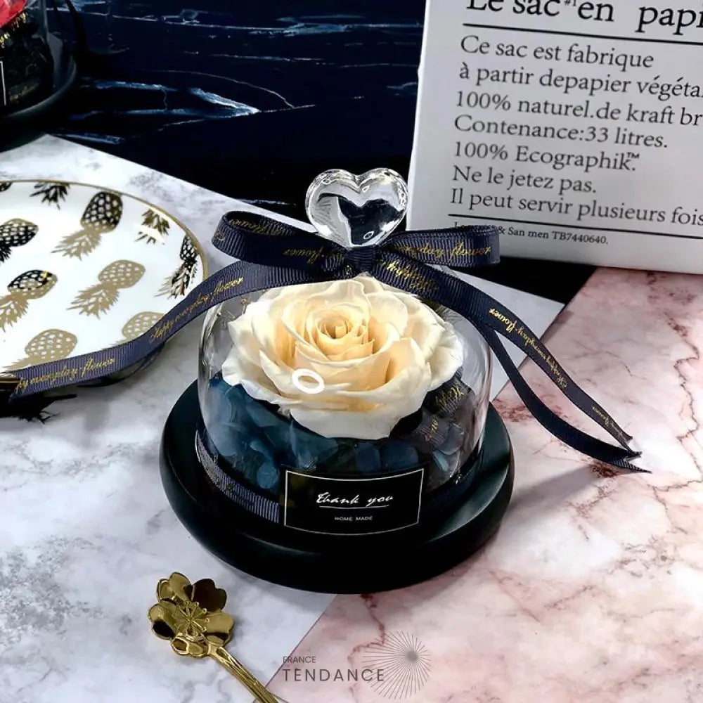 Bouton De Rose éternelle Sous Verre - Best Seller |