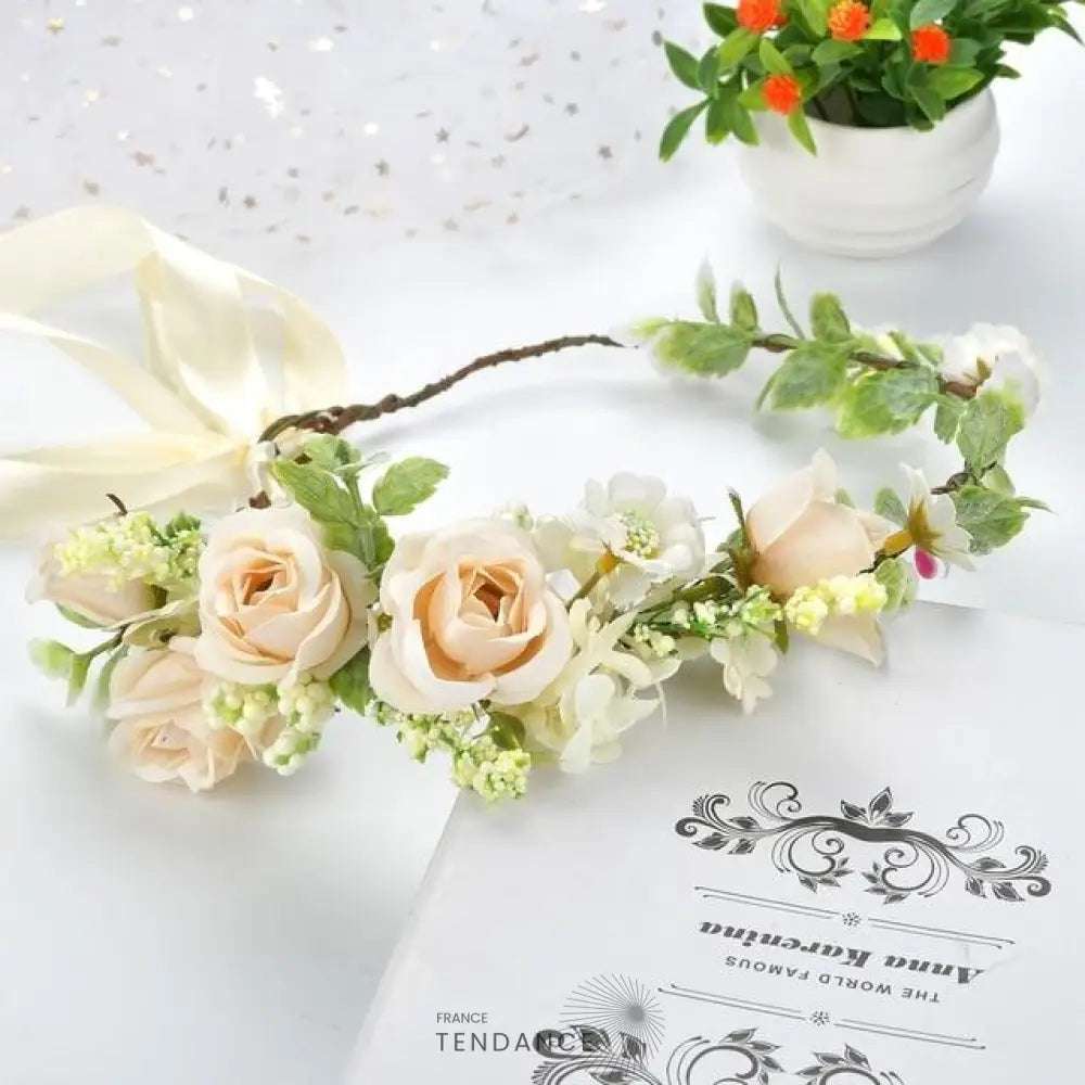 Couronne De Fleurs Plante La Mariée | France-Tendance