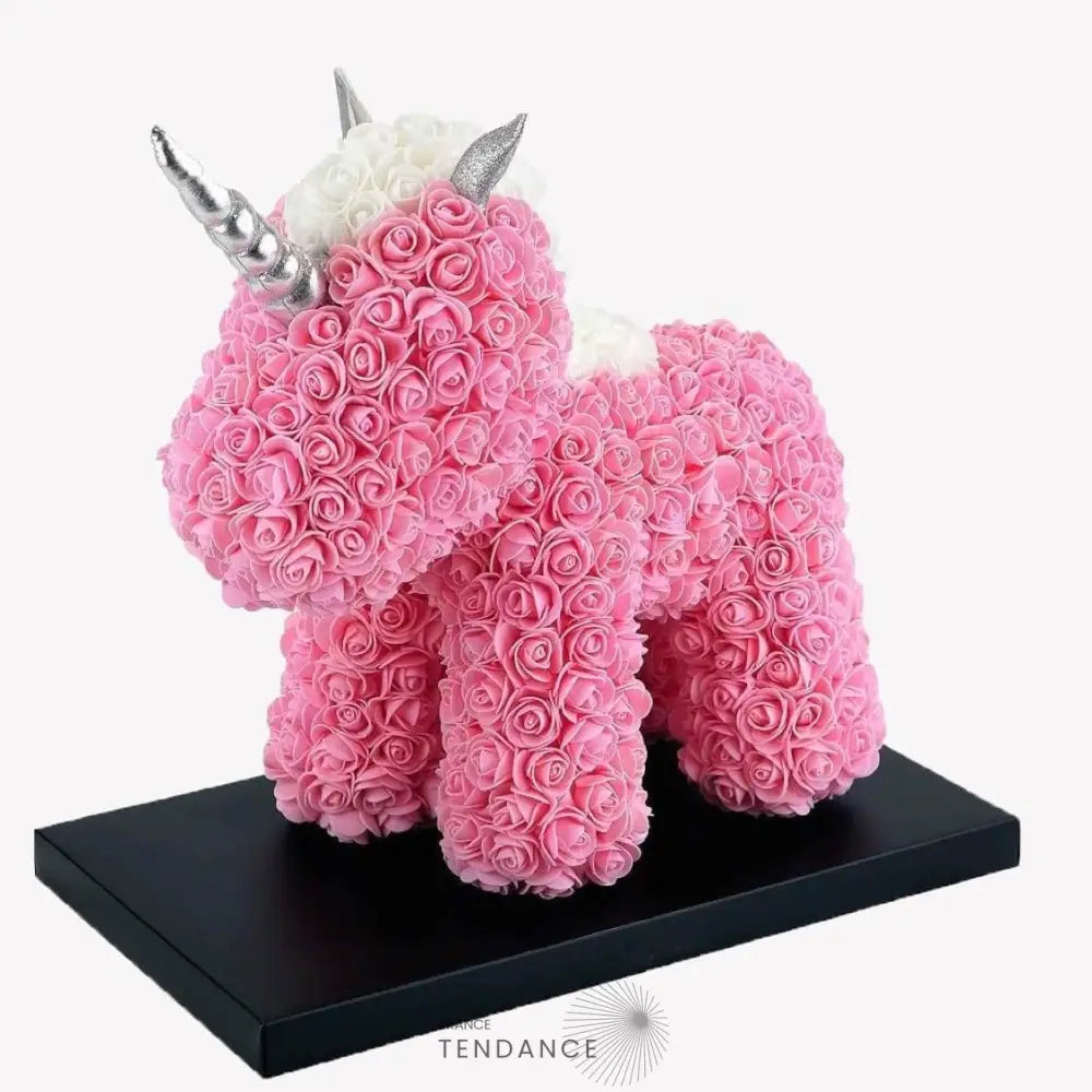 Licorne En Roses Rose | France-Tendance