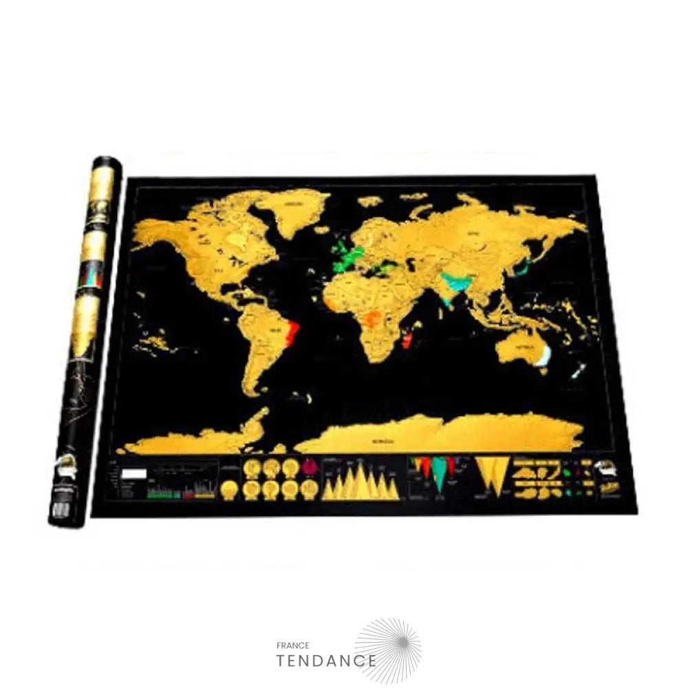 Mapmonde Carte Du Monde à Gratter Au Fil De Vos Voyages |