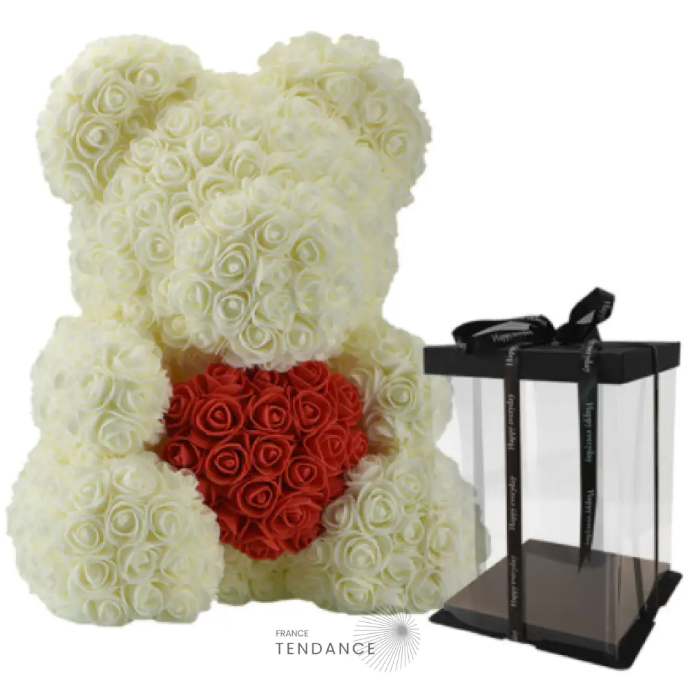 Ourson Géant Xxl En Roses éternelles (55cm) |