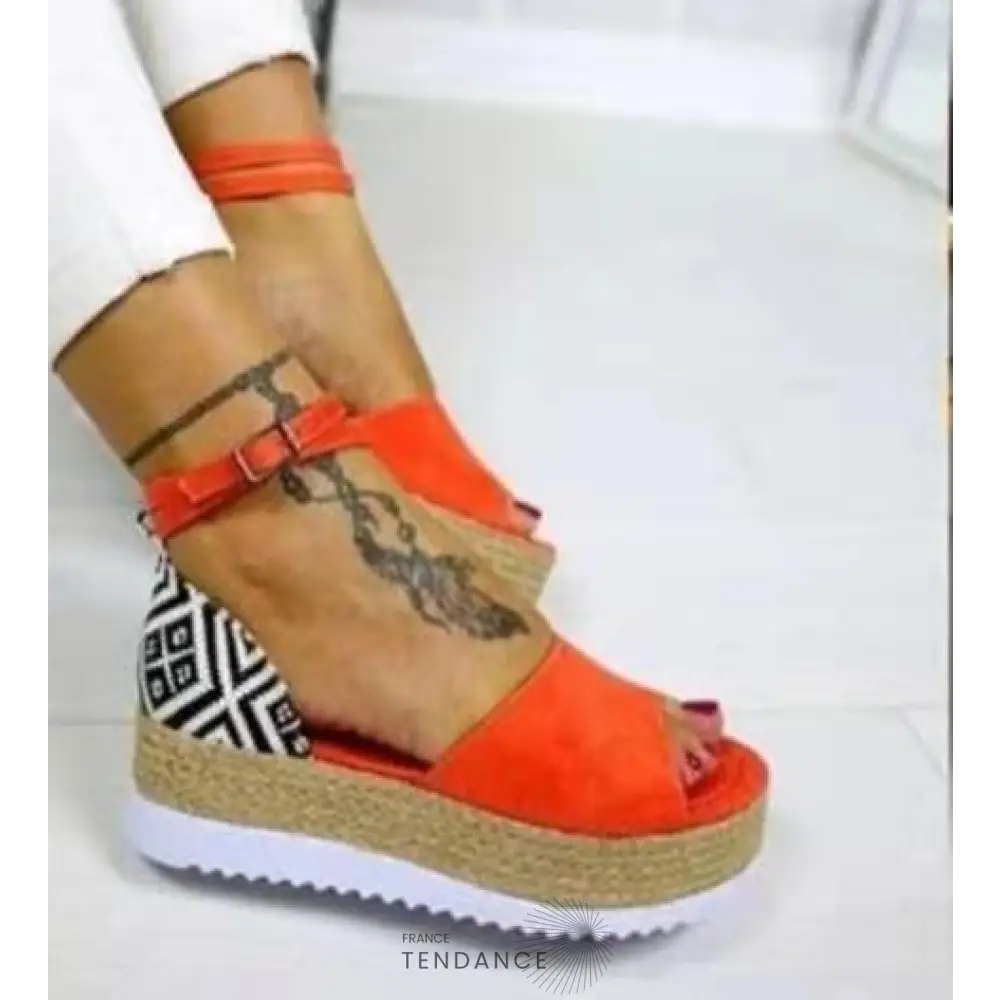 Sandales Plateforme à Motifs | France-Tendance