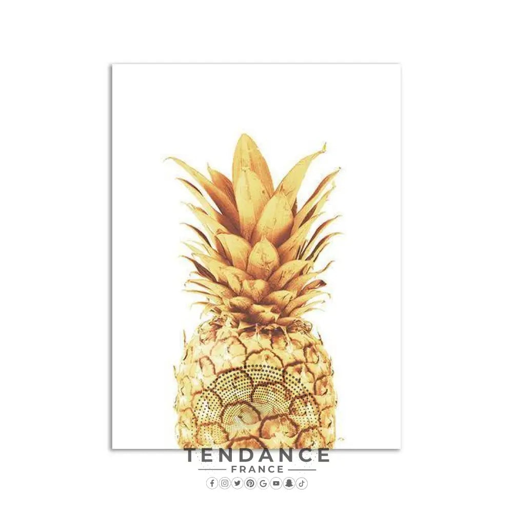 Affiche Gold Ananas | France-Tendance