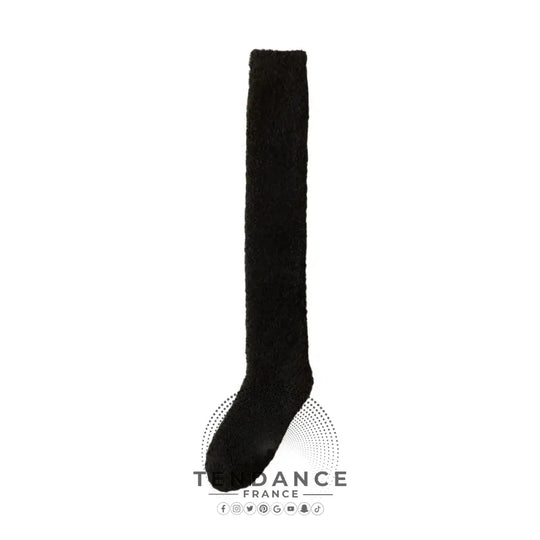 Chaussettes Montantes Chaudes & Sexy En Éponge Noir / 35-42 Chaussettes-Femme