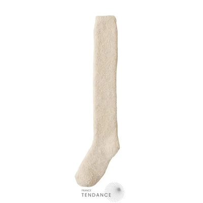 Chaussettes Montantes Chaudes & Sexy En Éponge Beige / 35-42 Chaussettes-Femme