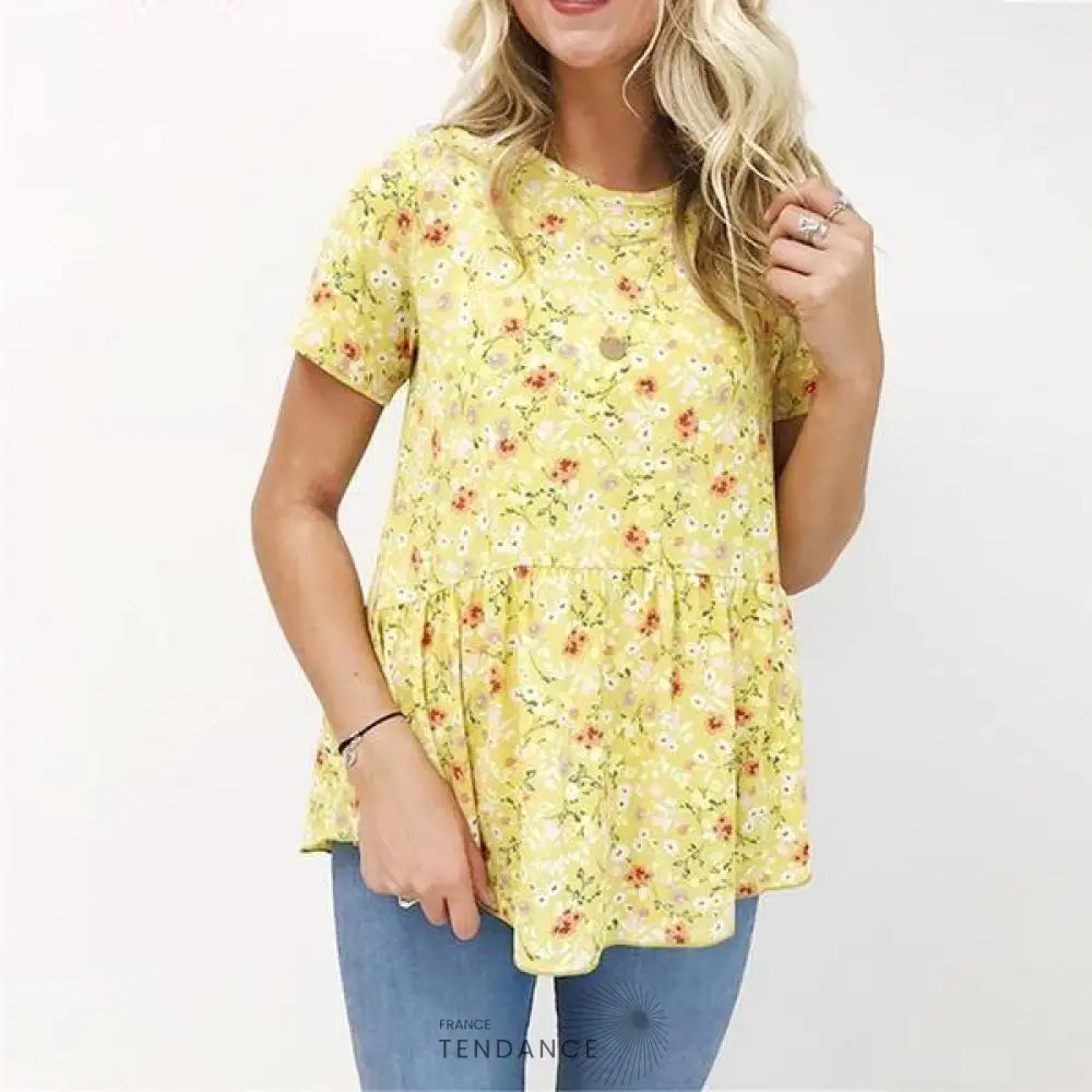 Haut Floral Nouvelle Collection | France-Tendance