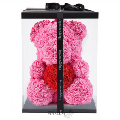 Ourson Géant Xxl En Roses éternelles (55cm) |