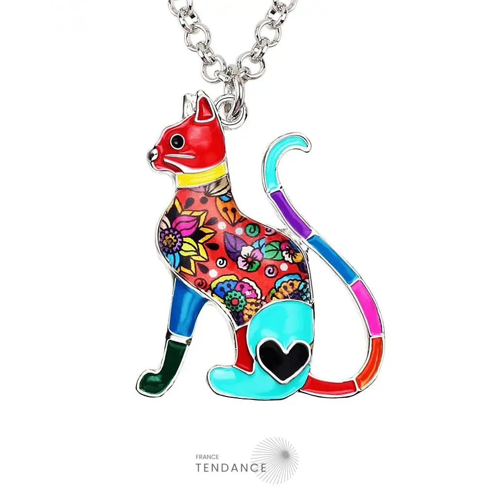Pendentif émaillé Chat | France-Tendance