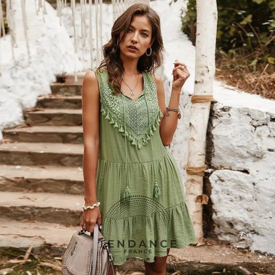 Robe Boho à Franges | France-Tendance