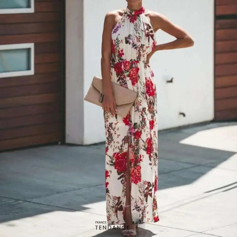 Robe Florale Sans Manches | France-Tendance