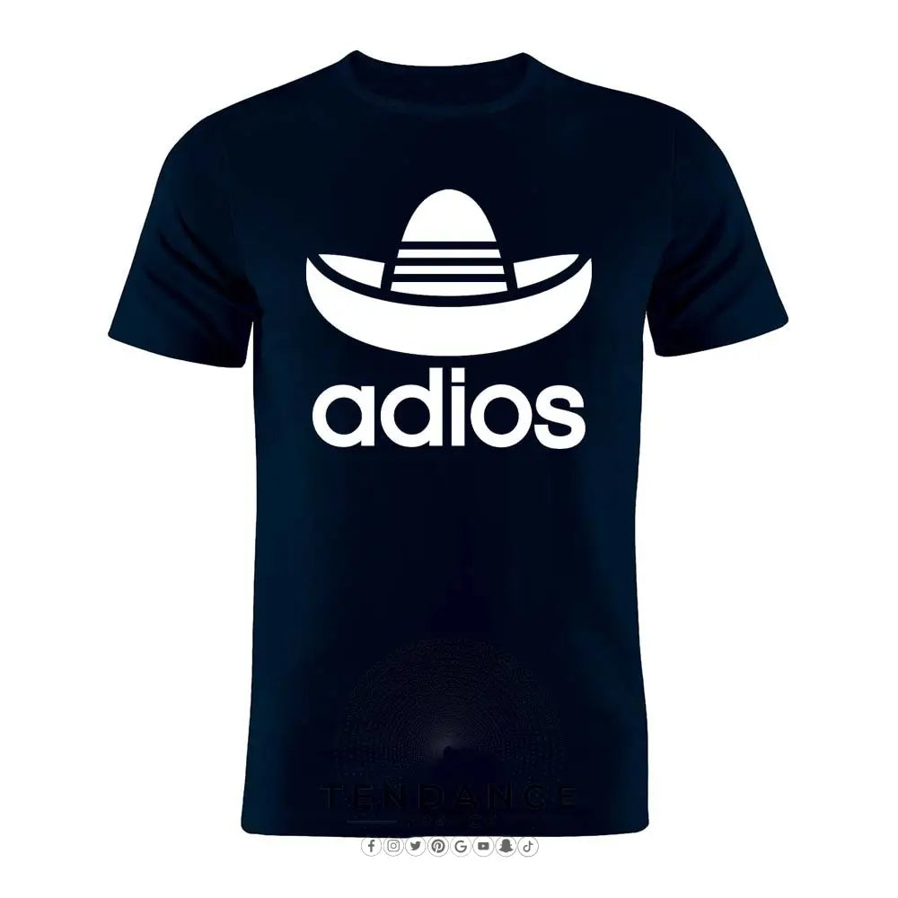 T-shirt Adios | Parodie Adidas | France-Tendance