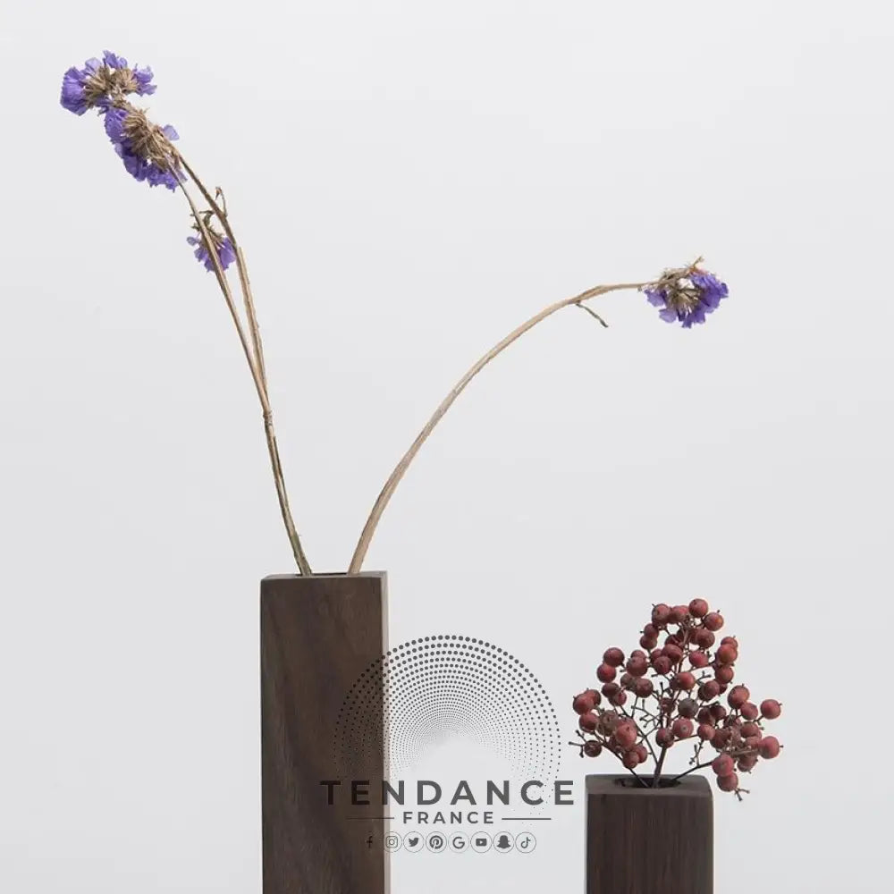 Walnut Vase En Bois | France-Tendance